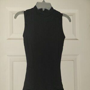 Capezio black mock neck sleevless leotard